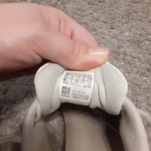 Women's Size 8.5 Adidas Cloudfoam Advantage Shoes White w/ Black Stripes - Picture 11 of 15